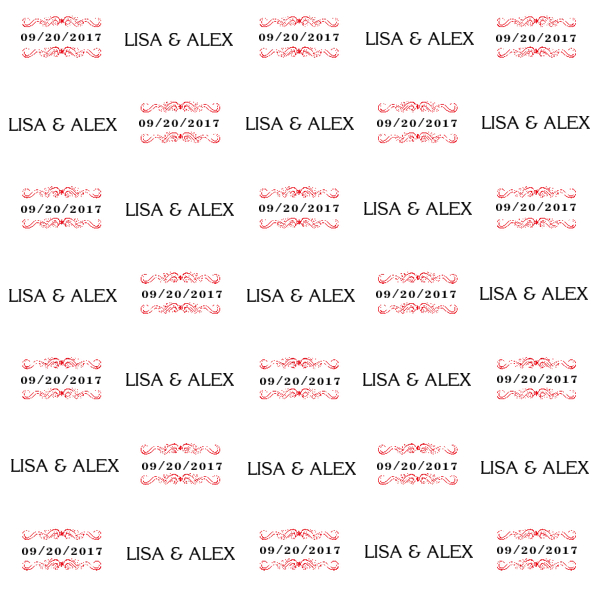 step and repeat design -wedding